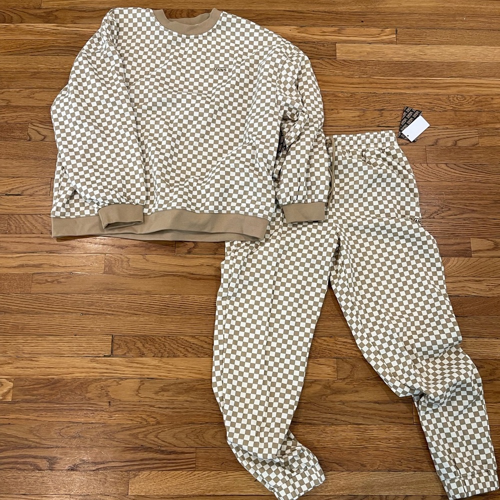 VANS CHECKERED SWEATS SET